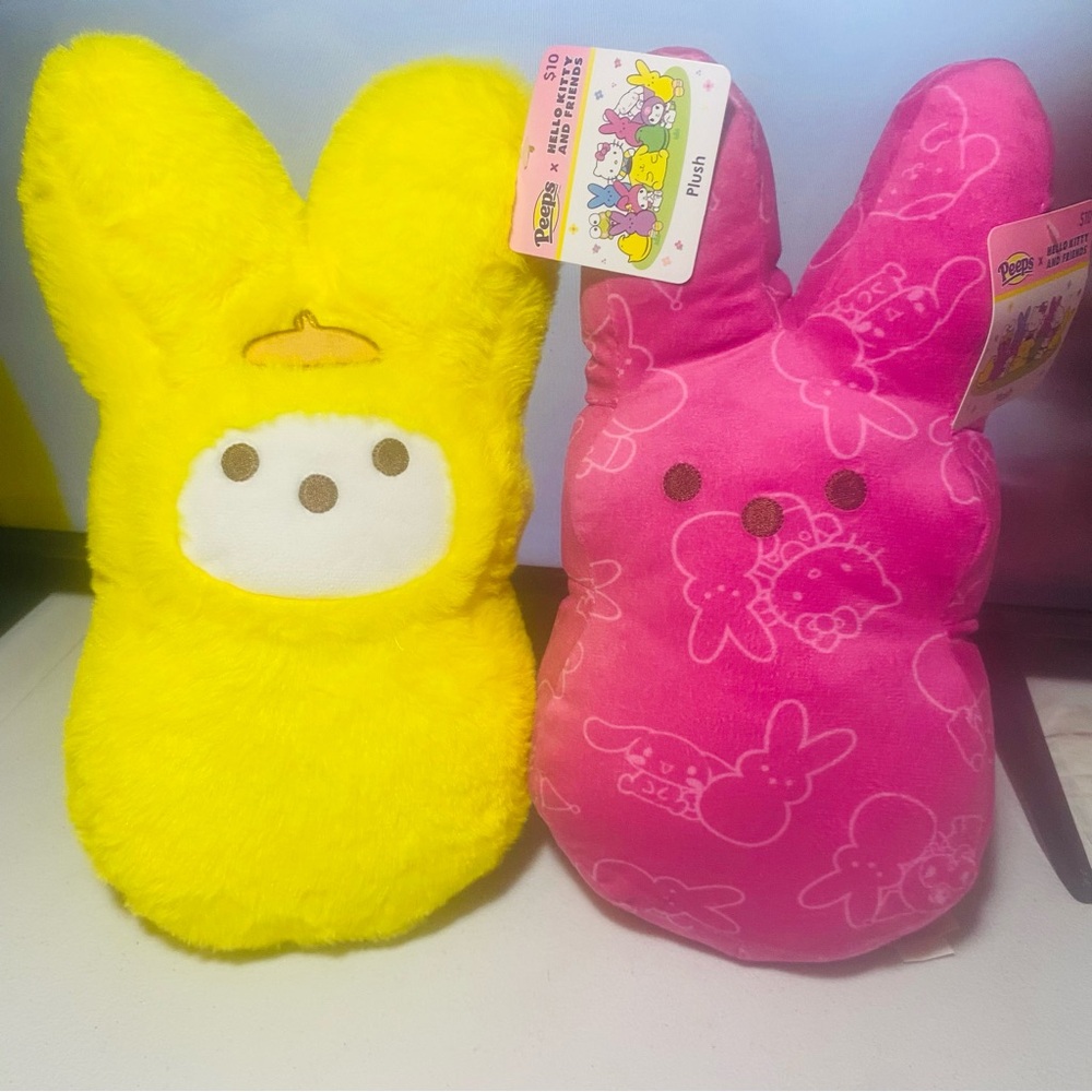 Peeps x Hello Kitty and Friends Pompompurin And Pink Bunny